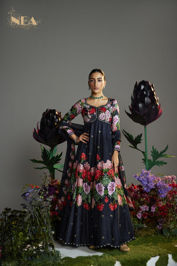 Phoolbhag Black Gown