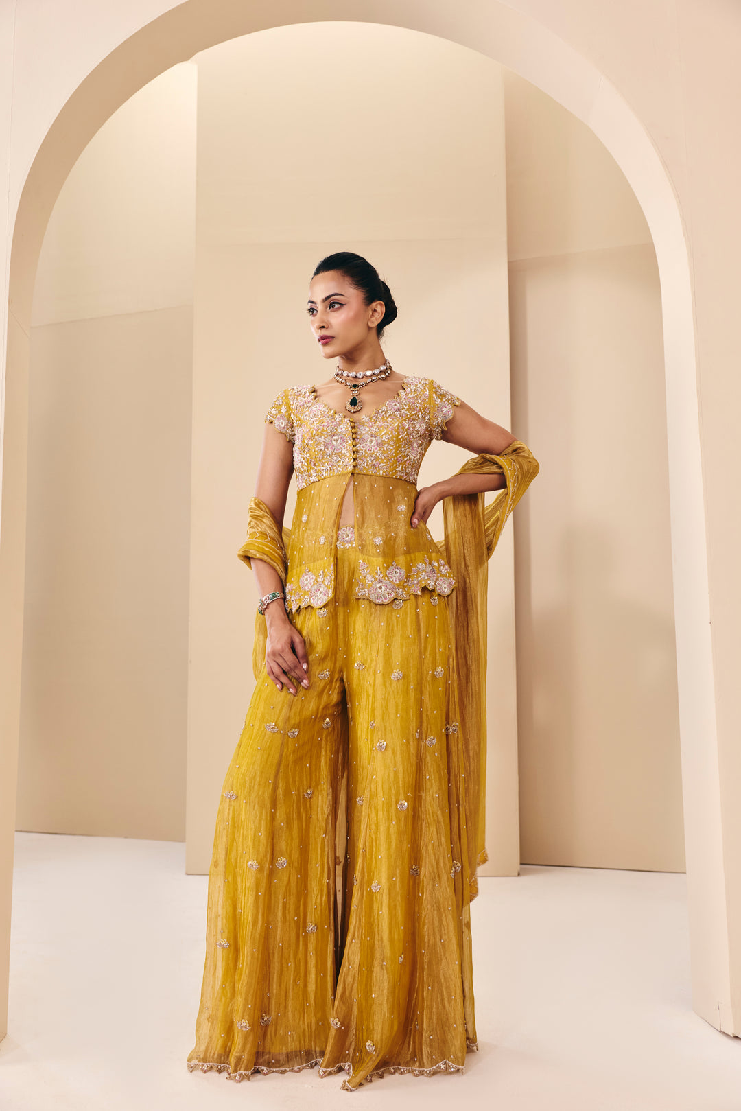 Tarini Yellow Pant Set