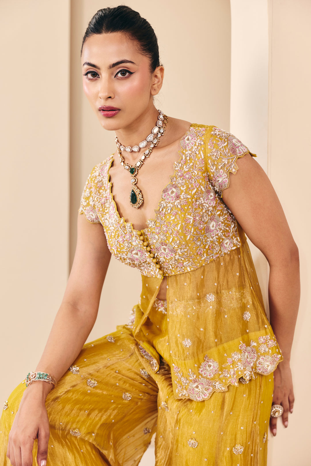 Tarini Yellow Pant Set