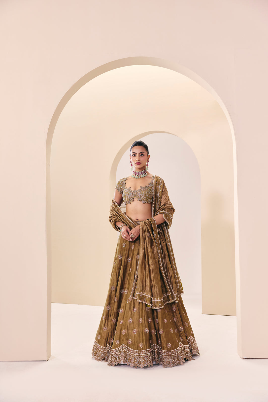 Tarini Green Lehanga Set