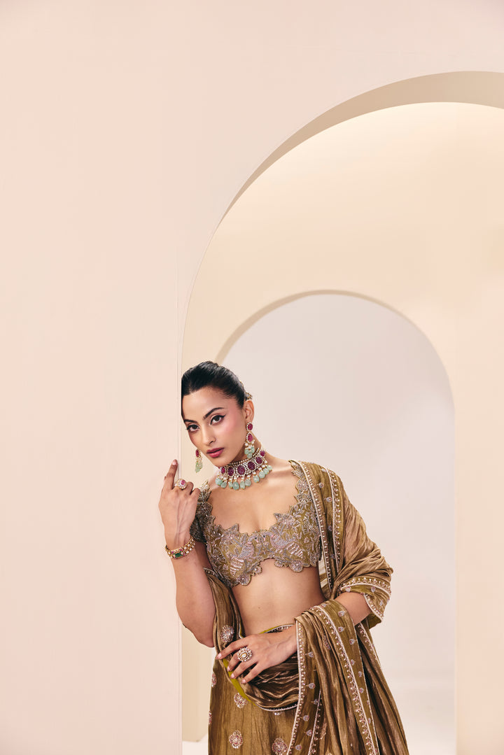 Tarini Green Lehanga Set