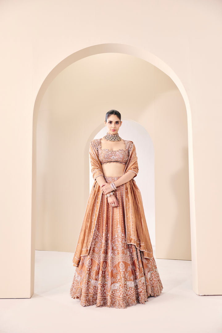 Tarini Rose Gold Lehenga Set