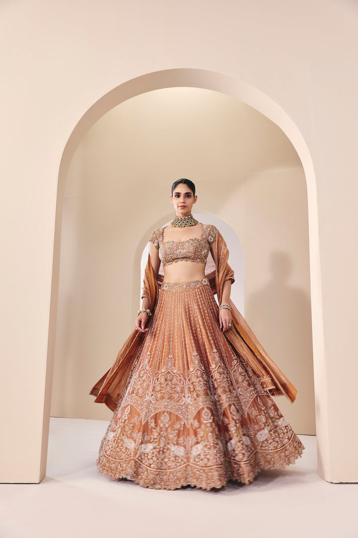Tarini Rose Gold Lehenga Set
