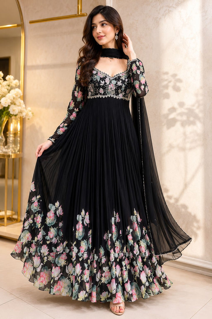 Lotus Black Sweet Heart Gown
