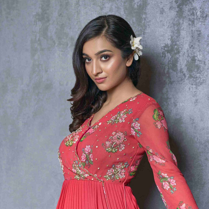 Guldasta Red Ombre Gown